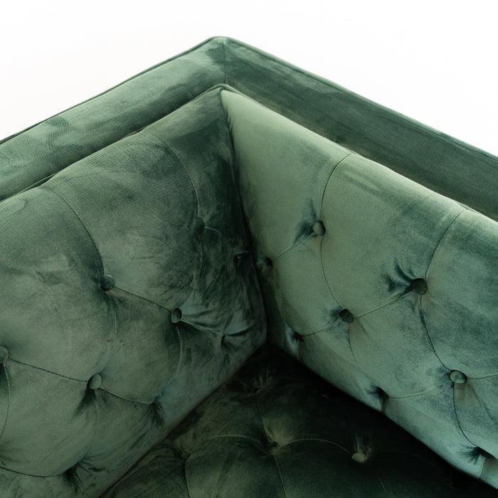 Evelyn Mid-Century Tufted Velvet Lounge Chair 42