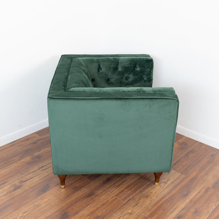 Evelyn Mid-Century Tufted Velvet Lounge Chair 42