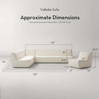 Evelyn Harmony Fabric Corner Sofa Sectional 126L