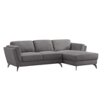 Beckett Gray Fabric Right-Facing Chaise Sofa Sectional 98