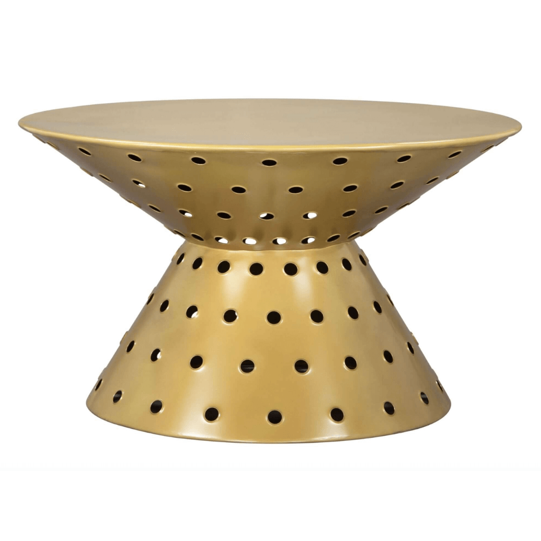 Electron Gold Metal Retro Round Coffee Table 30