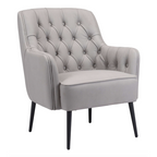 Tasmania MCM Button-Tufted Faux Leather Armchair (3 Colors)