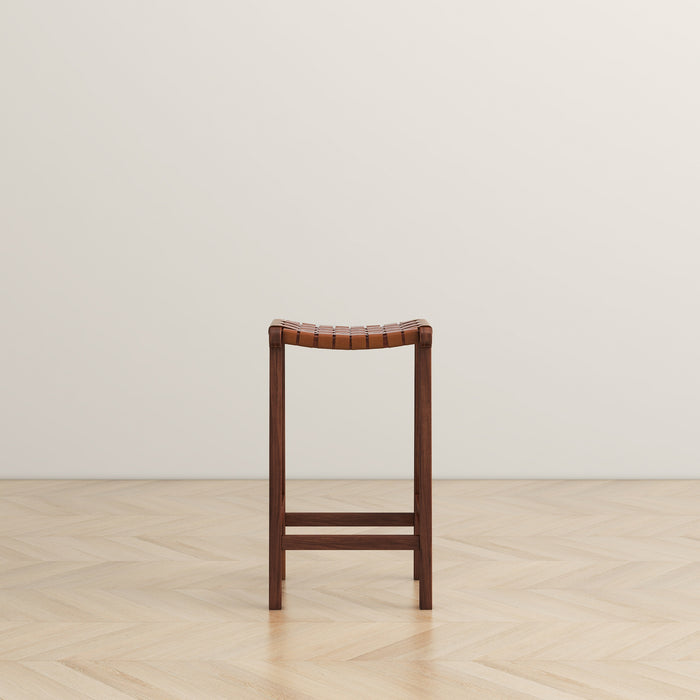 James Stool Strapped Genuine Leather Seat