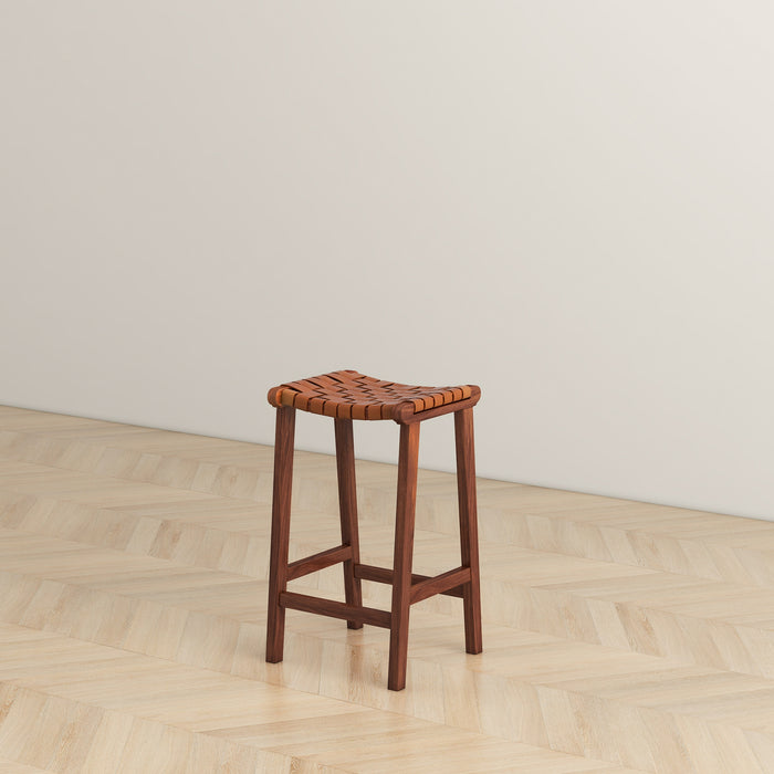 James Stool Strapped Genuine Leather Seat