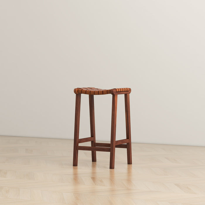 James Stool Strapped Genuine Leather Seat