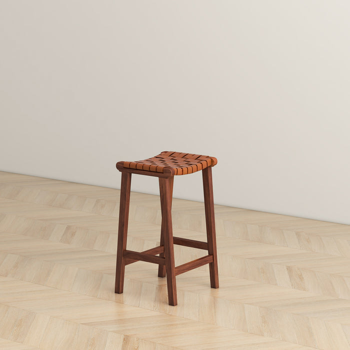 James Stool Strapped Genuine Leather Seat