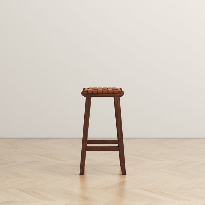 James Stool Strapped Genuine Leather Seat