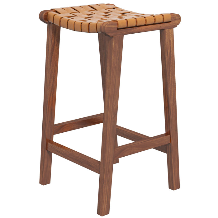 James Stool Strapped Genuine Leather Seat