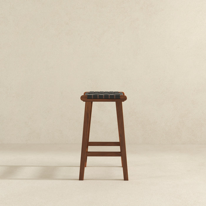 James Stool Strapped Genuine Leather Seat
