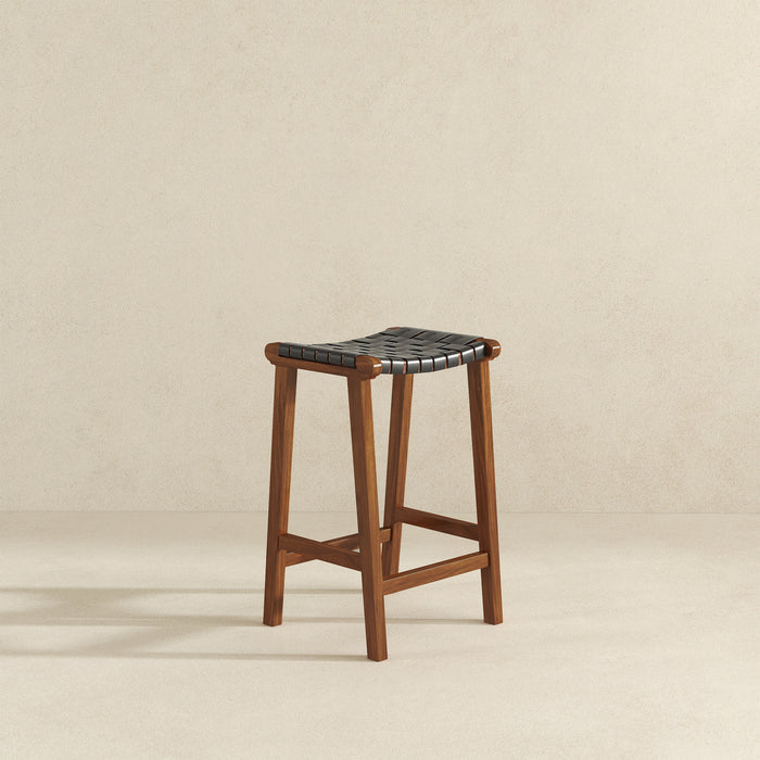 James Stool Strapped Genuine Leather Seat