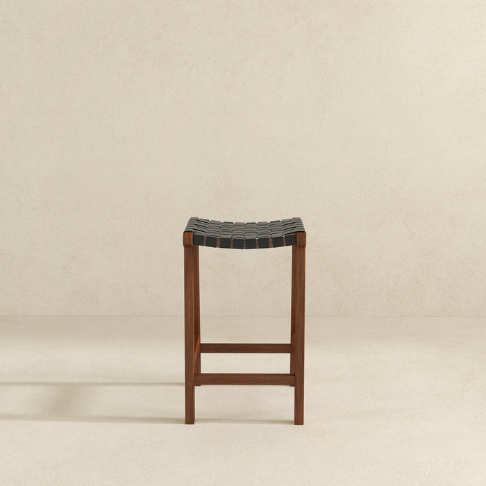 James Stool Strapped Genuine Leather Seat