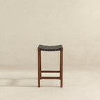 James Stool Strapped Genuine Leather Seat