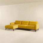 Ella Yellow L-Shape Sectional Chaise Sofa 109