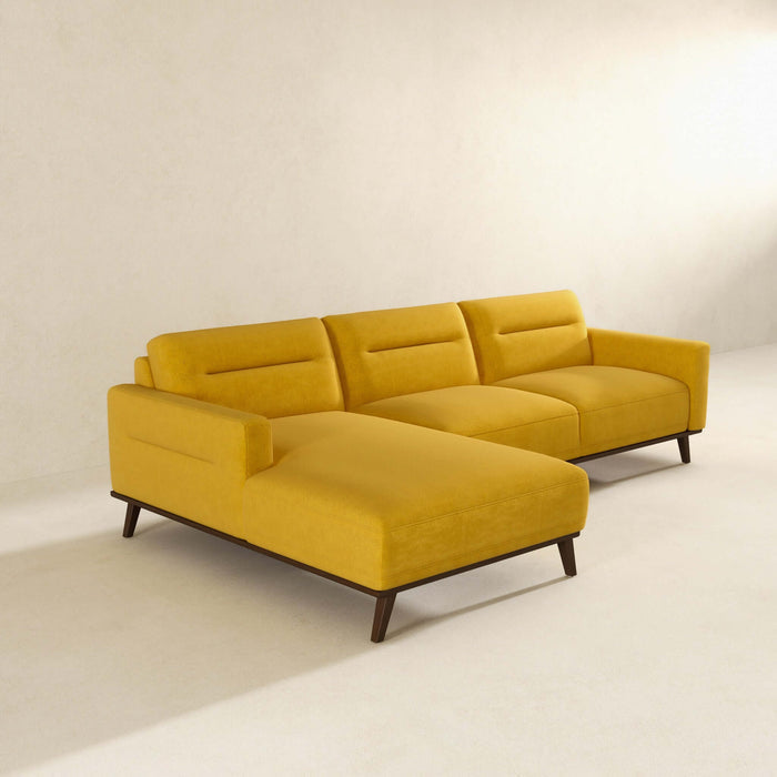 Ella Yellow L-Shape Sectional Chaise Sofa 109