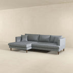 Blake Velvet Upholstered L-Shape Chaise Sofa Sectional 107