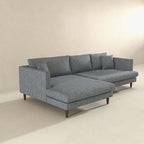 Blake Velvet Upholstered L-Shape Chaise Sofa Sectional 107