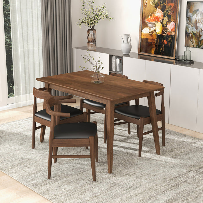 Levi MCM Walnut Wood Rectangular Dining Table (3 Sizes - 2 Colors)