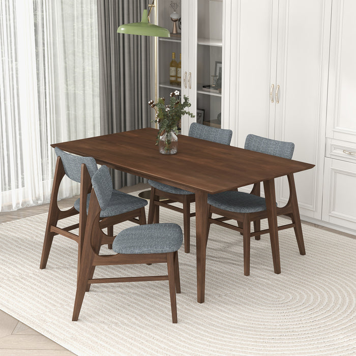 Levi MCM Walnut Wood Rectangular Dining Table (3 Sizes - 2 Colors)