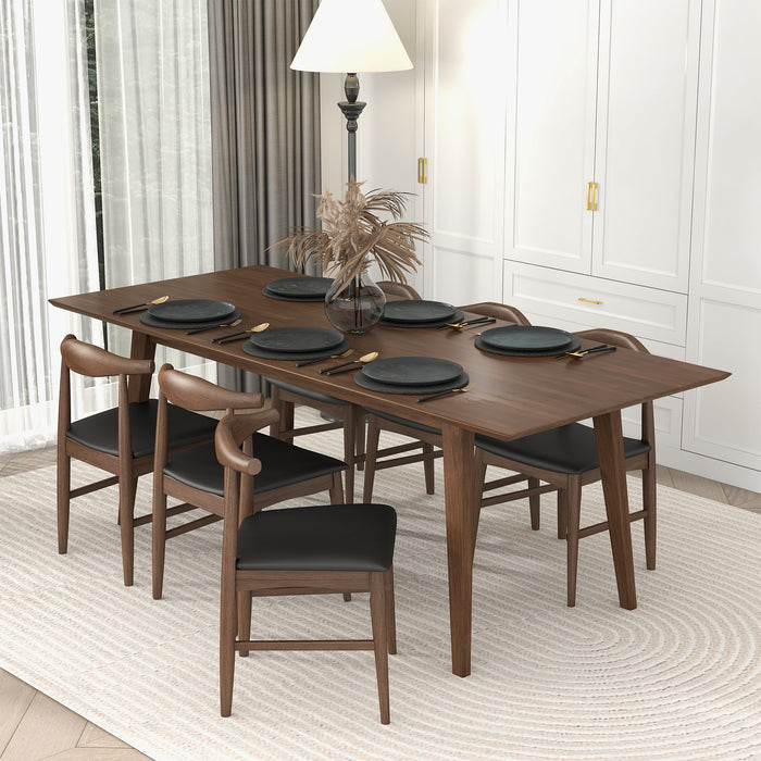 Levi MCM Walnut Wood Rectangular Dining Table (3 Sizes - 2 Colors)