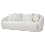 Linden Modern Ivory Boucle Curvy Sofa 85