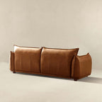 Emma Modern Boho Genuine Leather Sofa 89 (3 Colors)