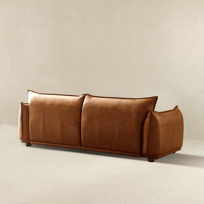 Emma Modern Boho Genuine Leather Sofa 89 (3 Colors)
