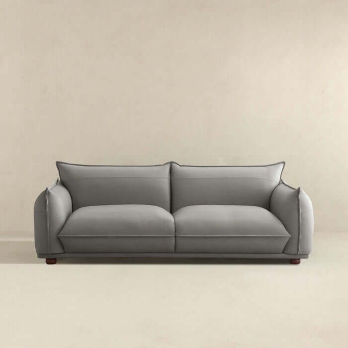 Emma Modern Boho Genuine Leather Sofa 89 (3 Colors)