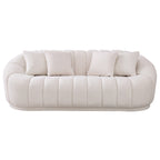 Maximilian Japandi Channel Tufted Boucle Sofa 86”