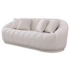 Maximilian Japandi Channel Tufted Boucle Sofa 86”