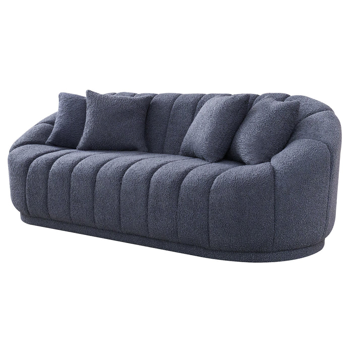 Maximilian Japandi Channel Tufted Boucle Sofa 86”