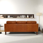 Memphis MCM Cognac Buffalo Leather Sofa 83