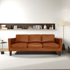 Memphis MCM Cognac Buffalo Leather Sofa 83