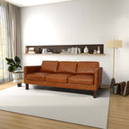 Memphis MCM Cognac Buffalo Leather Sofa 83