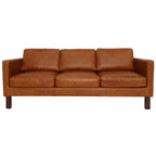 Memphis MCM Cognac Buffalo Leather Sofa 83