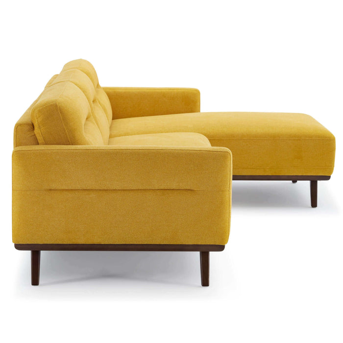 Ella Yellow L-Shape Sectional Chaise Sofa 109