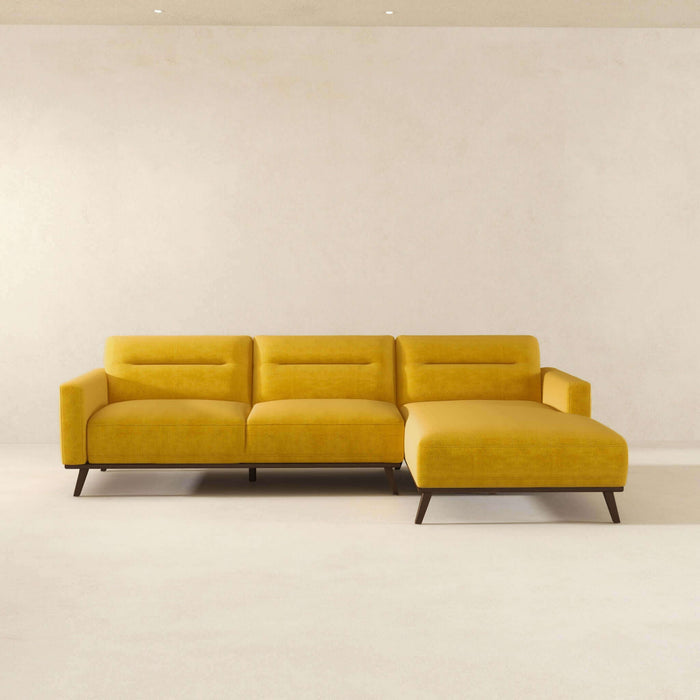 Ella Yellow L-Shape Sectional Chaise Sofa 109