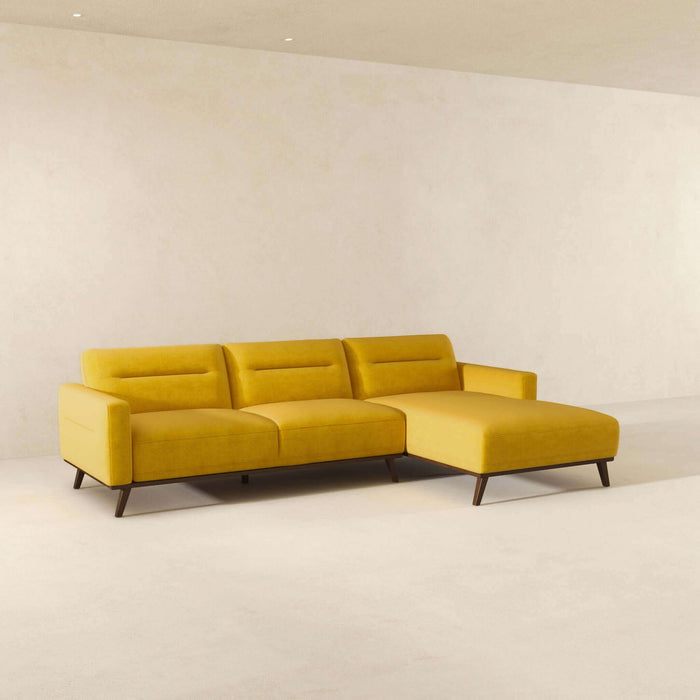 Ella Yellow L-Shape Sectional Chaise Sofa 109