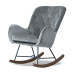 Hannah Classic Tufted Velvet Rocking Chair (4 Colors)