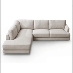 Glander Modern Linen Upholstered Chaise Sofa Sectional 108