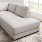 Glander Modern Linen Upholstered Chaise Sofa Sectional 108