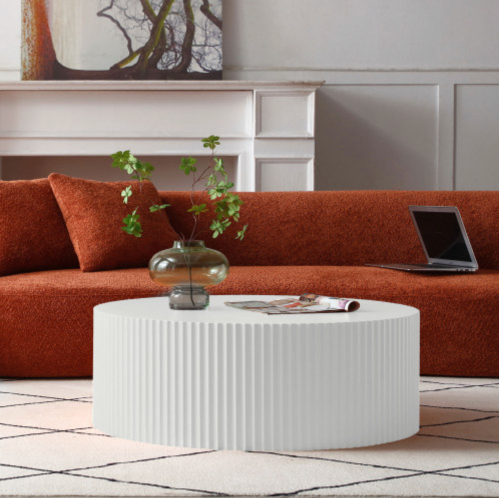 Contemporary Round MDF Coffee Table 35' (4 Colors)