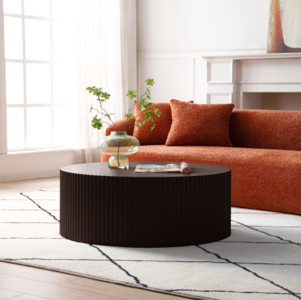 Contemporary Round MDF Coffee Table 35' (4 Colors)