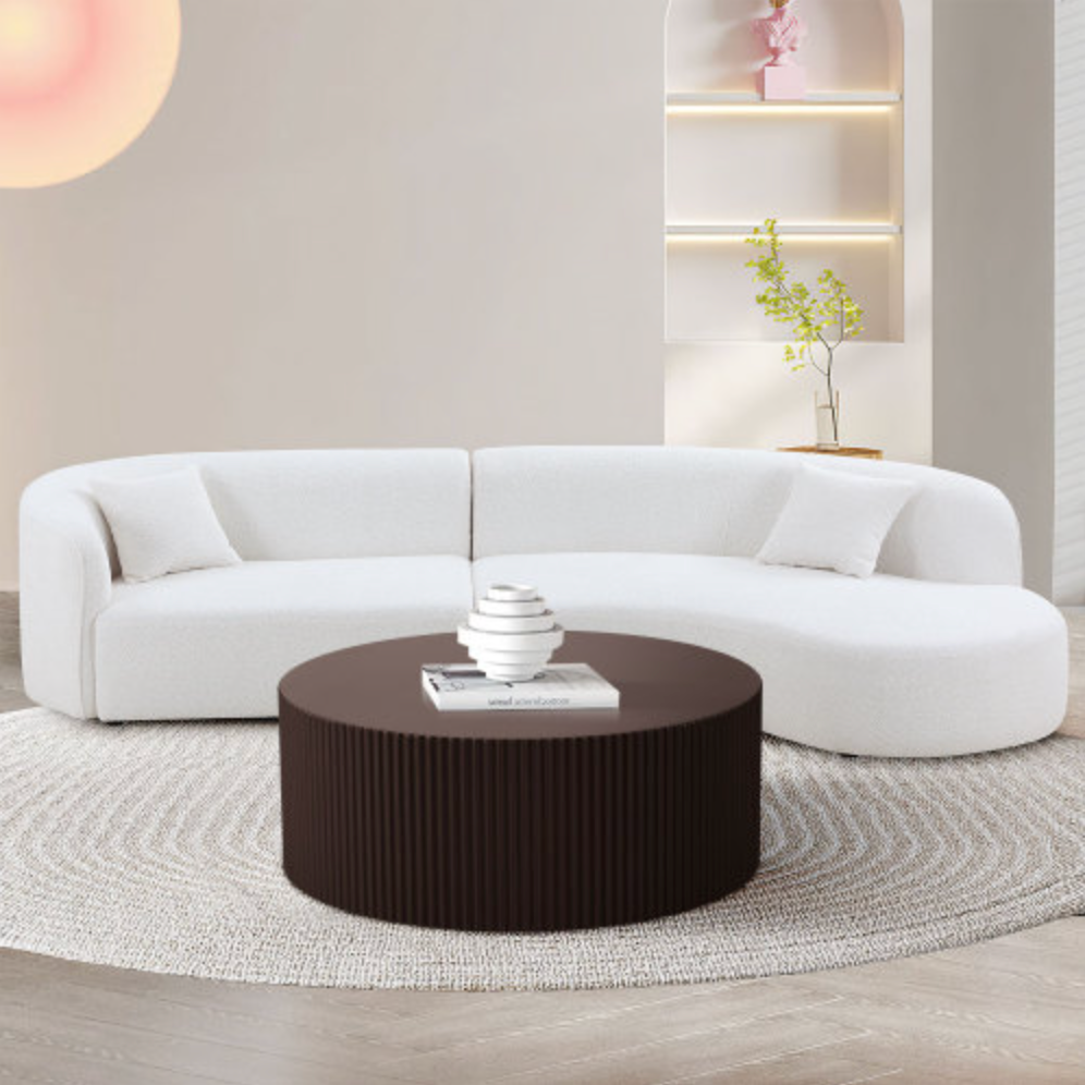 Contemporary Round MDF Coffee Table 35' (4 Colors)