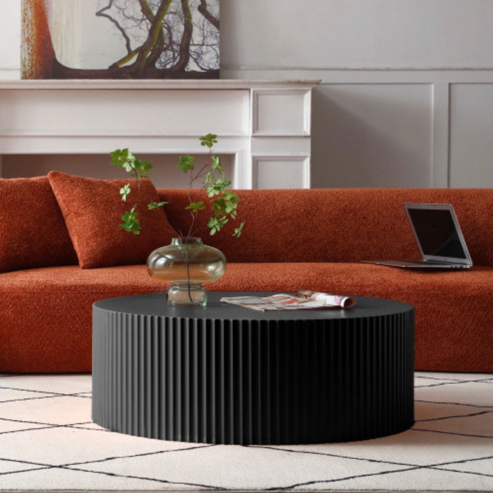Contemporary Round MDF Coffee Table 35' (4 Colors)