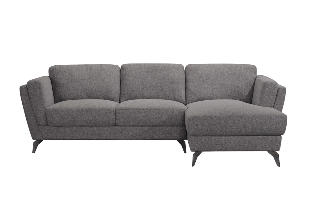 Beckett Gray Fabric Right-Facing Chaise Sofa Sectional 98