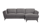 Beckett Gray Fabric Right-Facing Chaise Sofa Sectional 98
