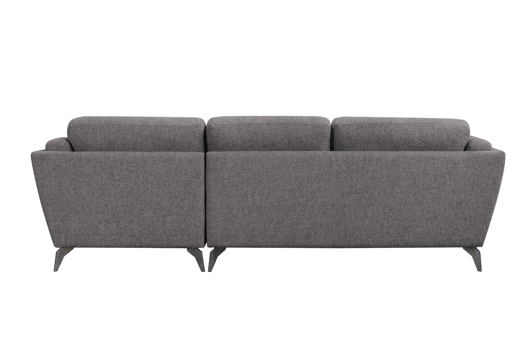Beckett Gray Fabric Right-Facing Chaise Sofa Sectional 98