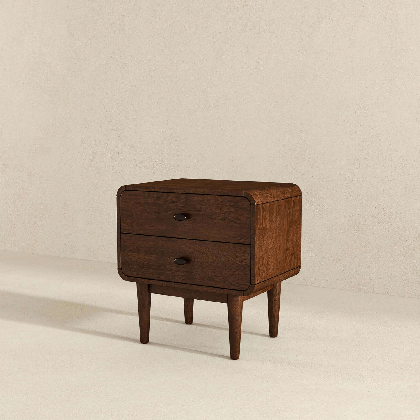 Alexa Solid Wood Nightstand 2 Drawer