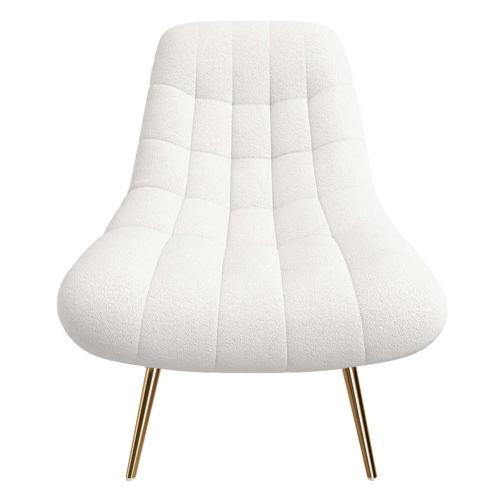Aubrey Tufted Boucle Armless Lounge Chair (2 Colors)