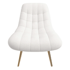 Aubrey Tufted Boucle Armless Lounge Chair (2 Colors)